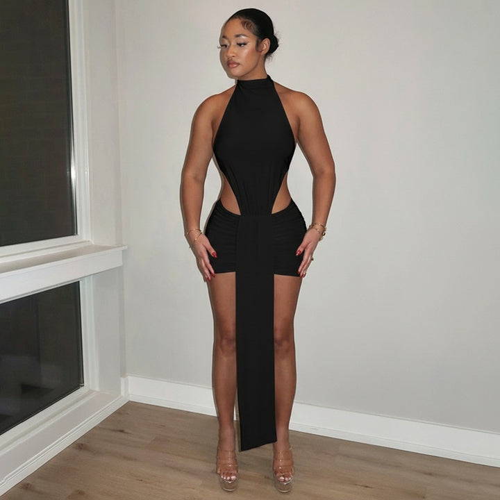 Damen Raffiniertes Minikleid mit eleganter Schlitz- und Wickeldesign Echo Archiv