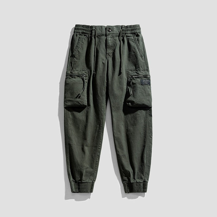 Herren funktionale Cargo-Jogginghose mit elastischem Bund und Reißverschluss-Taschen Echo Archiv