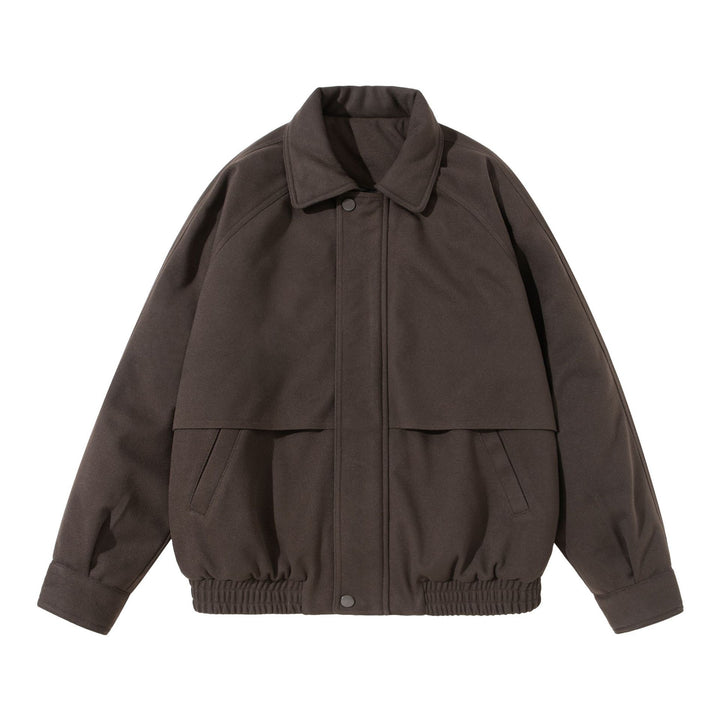 Unisex Boxy‑Blouson mit überlappender Frontpasse und elastischem Saum Echoarchiv