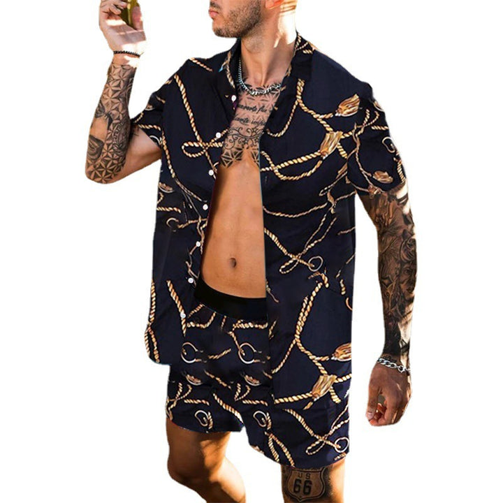 Herren Freizeit Kurzarm Strand Set Echoarchiv