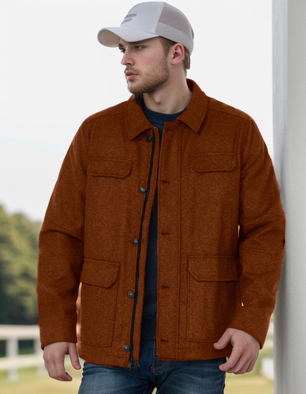 Herren modische Jacke mit praktischen Taschen Echoarchiv