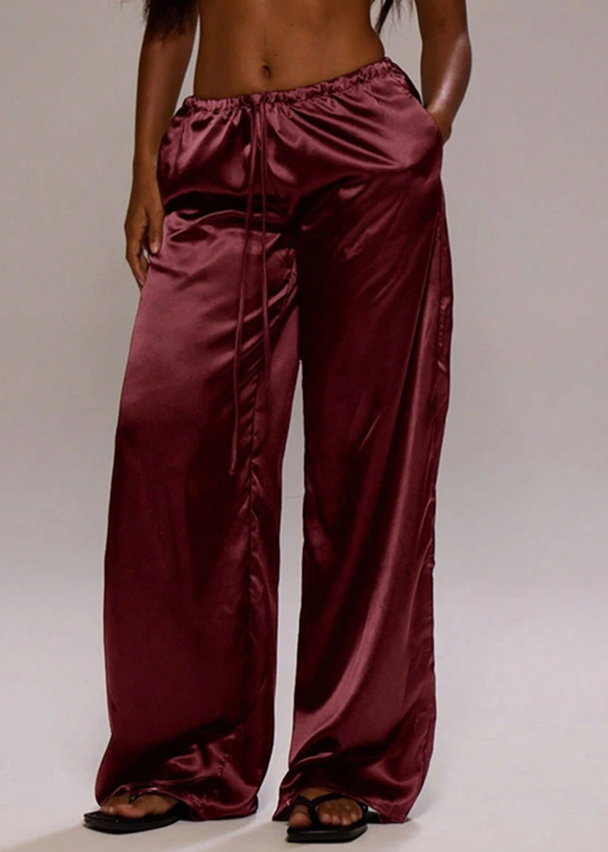 Damen Satin-Hose mit weitem Bein und elastischem Bund Echo Archiv
