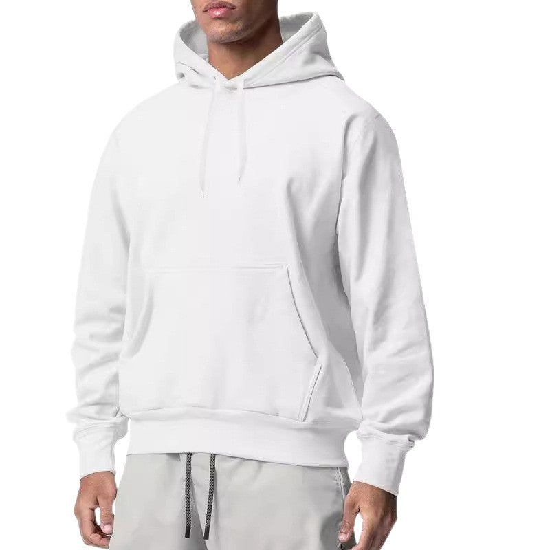 Herren Premium-Kapuzenpullover mit Kängurutasche, innen angerautem Fleece, verstärkter Nackennaht und geripptem Saum – Cavarno