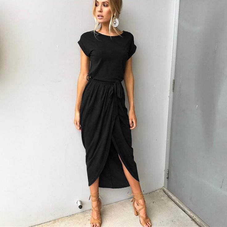 Damen Midikleid mit eleganter Wickeloptik und seitlichem Schlitz Echo Archiv