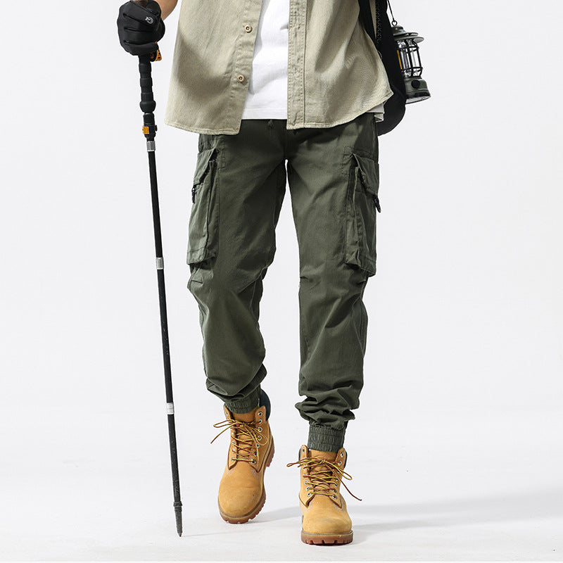 Herren Cargo-Jogginghose im Utility-Stil mit Elastikbund, Kordelzug und Multifachtaschen Echo Archiv