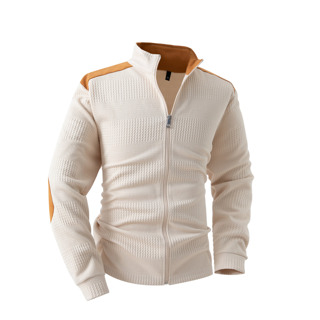 Herren sportliche Steppjacke mit Reißverschluss und kontrastierenden Ärmelpartien Echoarchiv