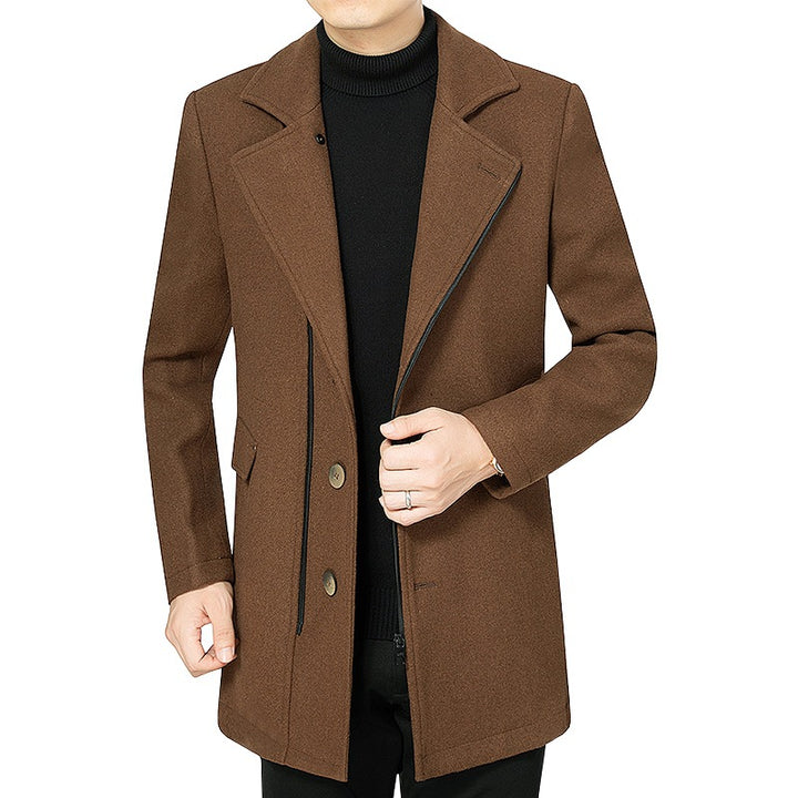 Herren Taillierter Kurzmantel im Minimalstil mit Stehkragen – Montevé