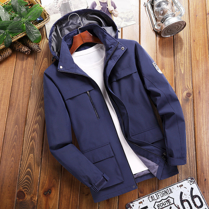 Herren Trendige Outdoor-Jacke mit abnehmbarer Kapuze Echo Archiv