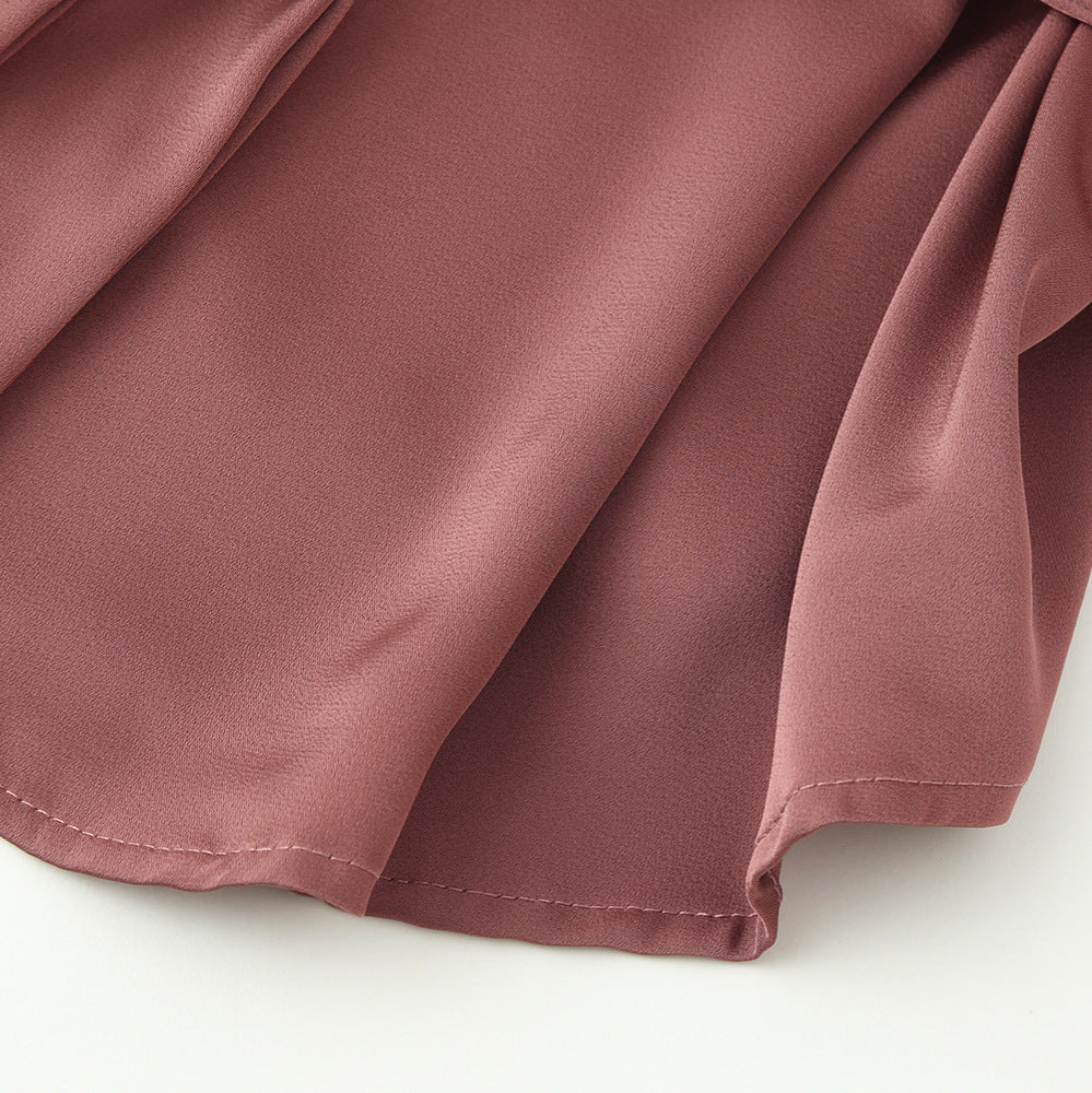 Damen Wickelbluse mit drapiertem V‑Ausschnitt und Taillengürtel Echoarchiv