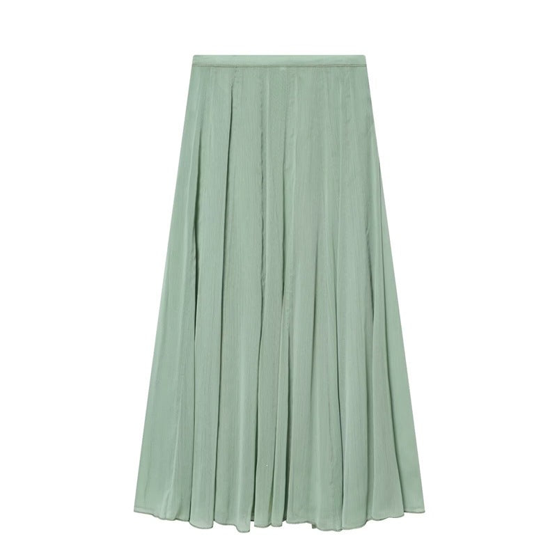 Damen Maxirock aus plissiertem Chiffon mit hohem Bund und fließender A-Linie Echo Archiv