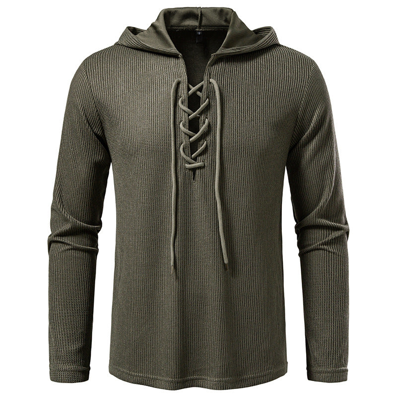 Herren Kapuzenpullover mit innovativer Schnürung und strukturiertem Design Echoarchiv
