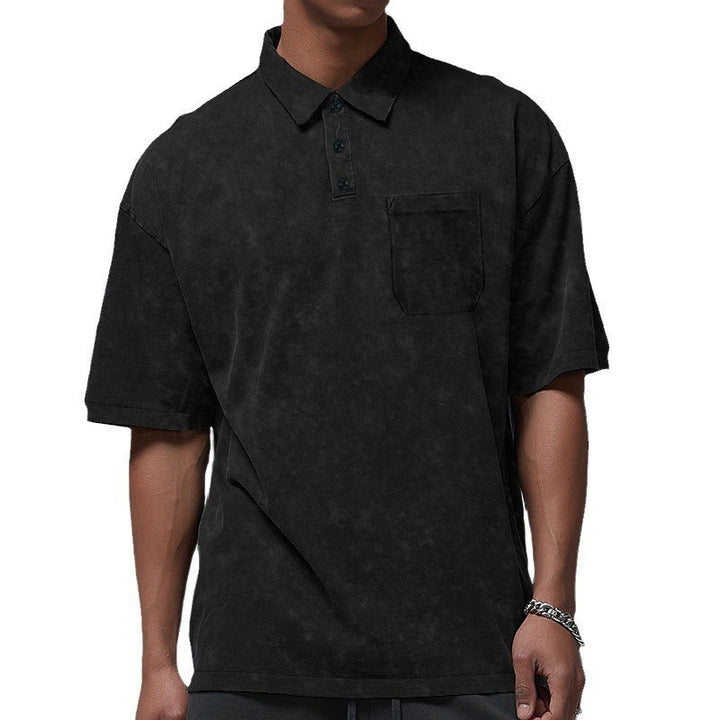 Herren Poloshirt mit strukturiertem Design und praktischer Brusttasche Echoarchiv