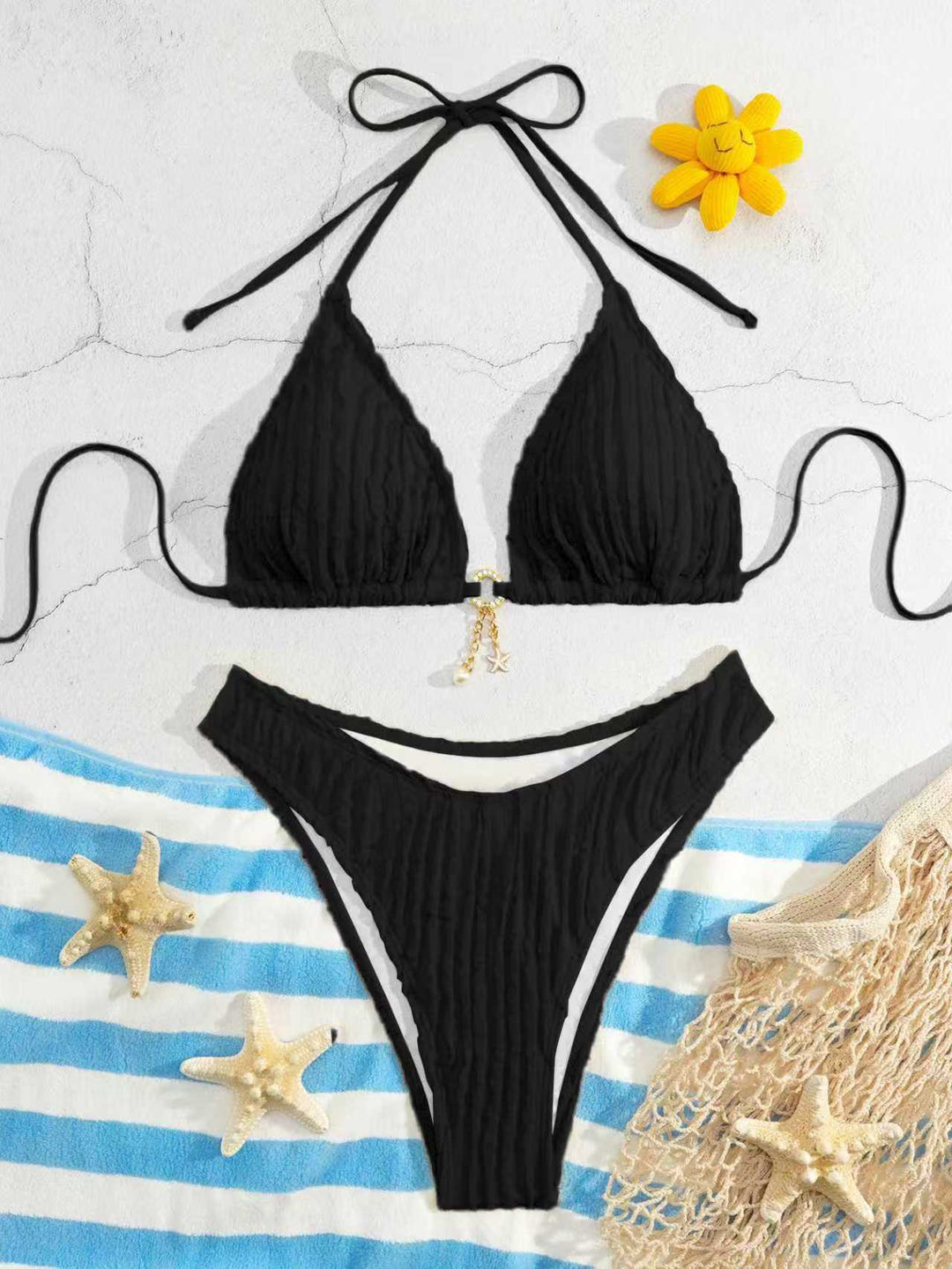 Damen Triangel-Bikini mit Rippendesign Echo Archiv