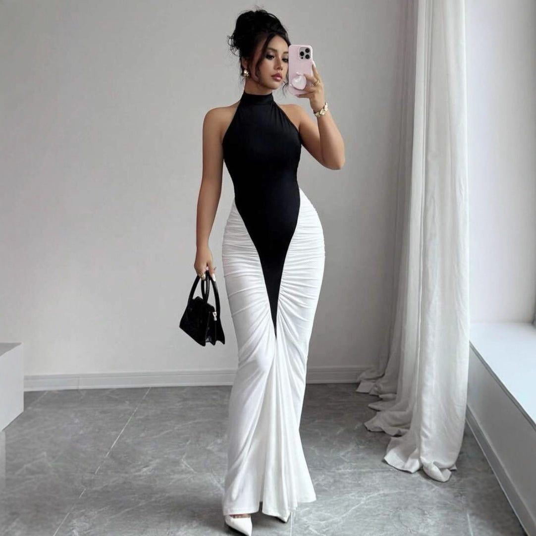 Damen Elegantes, figurbetontes Abendkleid mit Kunstseiden-Raffung – Élara