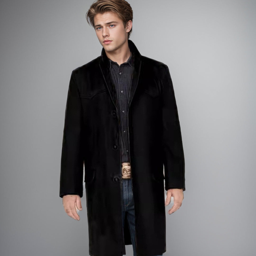 Herren eleganter, klassischer Überziehmantel Echoarchiv