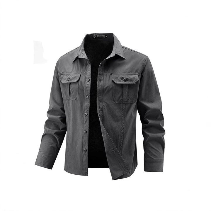 Herren Lässige Hemdjacke mit Brusttaschen Echo Archiv