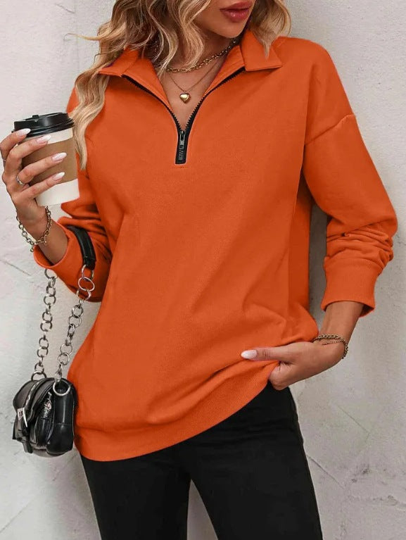Damen SwEchoarchivtshirt mit halbem Reißverschluss Echoarchiv