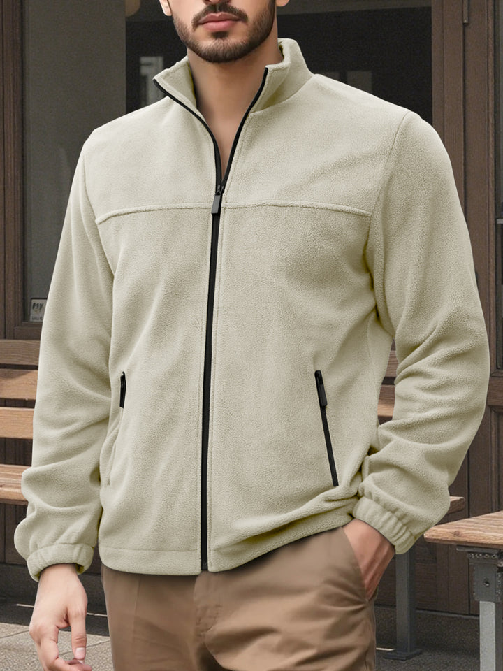 Herren Fleecejacke mit hohem Kragen Echoarchiv