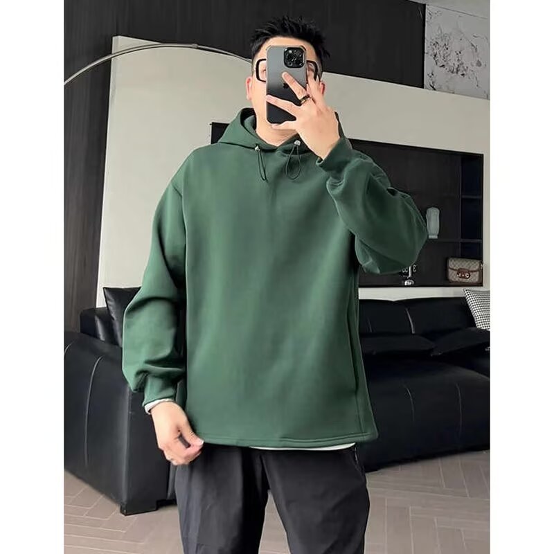 Herren Oversized Kapuzenpullover mit Dropped-Shoulder, schwerer Baumwollmischung und minimalistischer Silhouette Echoarchiv