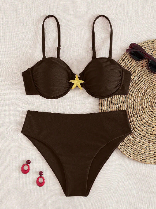 Damen Balconette-Bikini mit dekorativen Sternen Echo Archiv