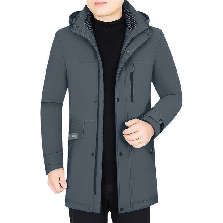 Herren Wasserabweisender Parka mit herausnehmbarer Kapuze und integrierter Smartphone-Innentasche – Taviero
