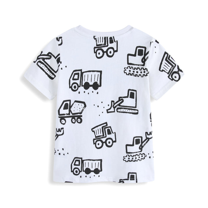 Jungen T-Shirt mit lustigem Baustellenmotiv Echo Archiv