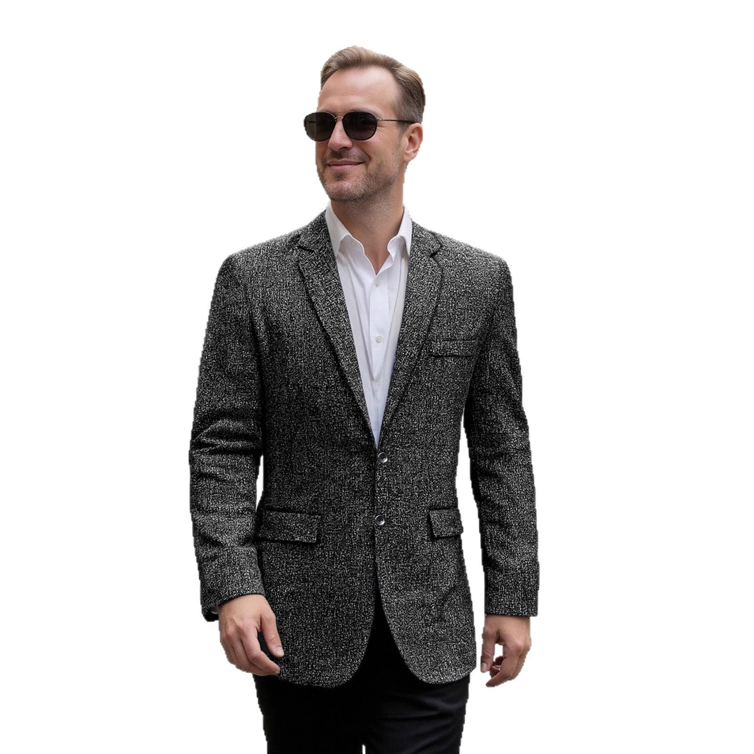Herren eleganter strukturierter Freizeitblazer Echoarchiv
