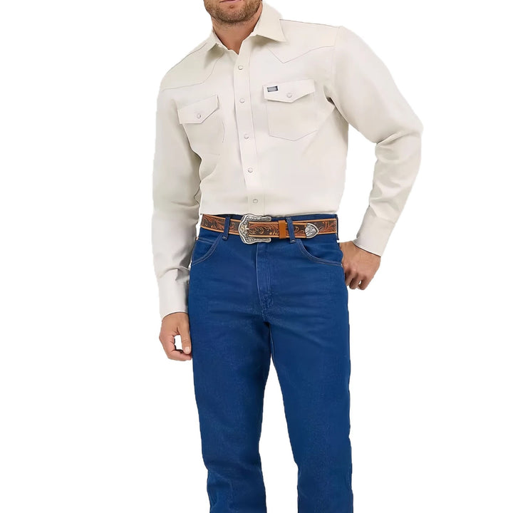 Herren Klassisches Langarmhemd mit Brusttaschen