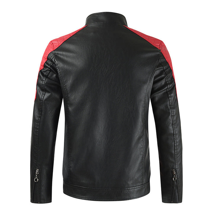 Herren Modische Bikerjacke mit Lederapplikationen Echo Archiv