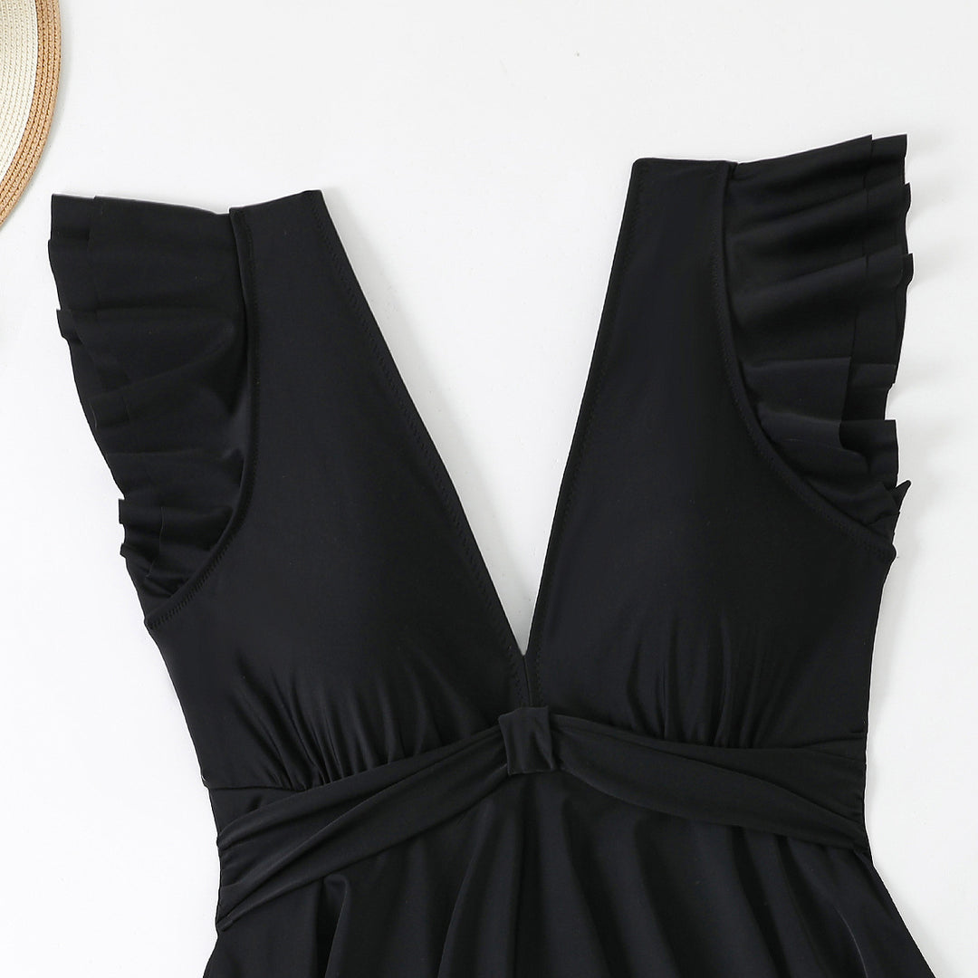 Damen elegantes Wickel-Badekleid Echo Archiv