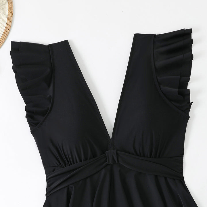 Damen elegantes Wickel-Badekleid Echo Archiv
