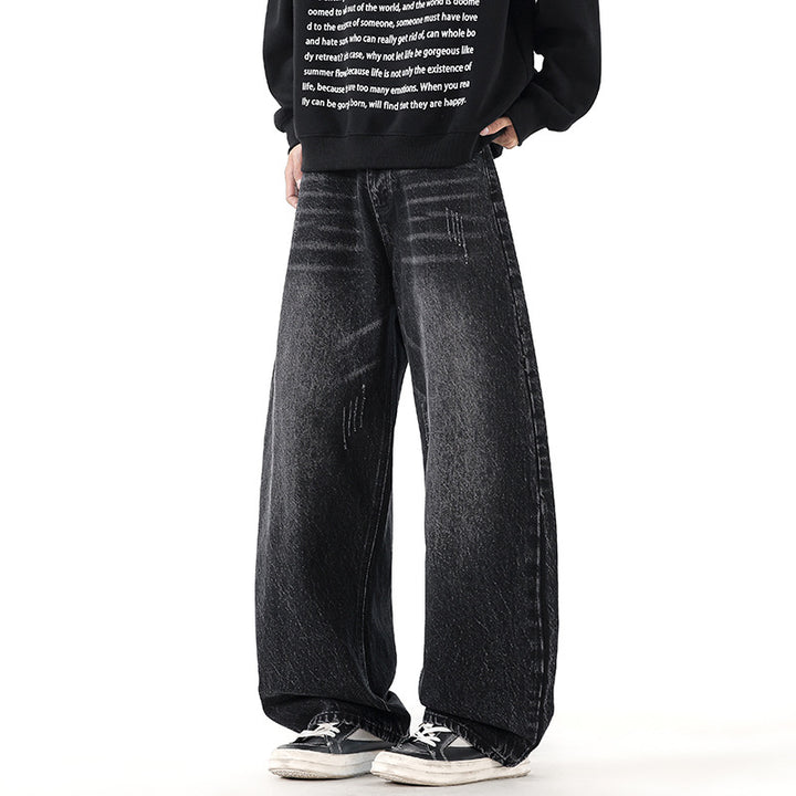 Herren Relaxed Wide‑Leg Denimhose mit extra weitem Bein und Vintage-Fade Echo Archiv
