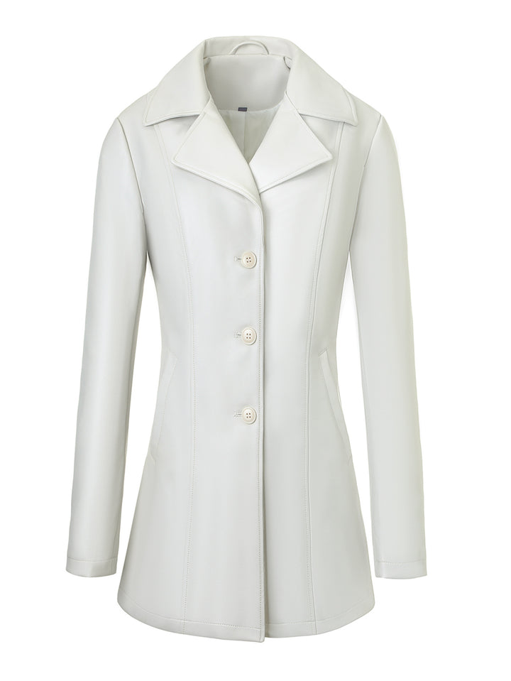 Damen Elegante Slim-Fit Kunstlederjacke Echo Archiv