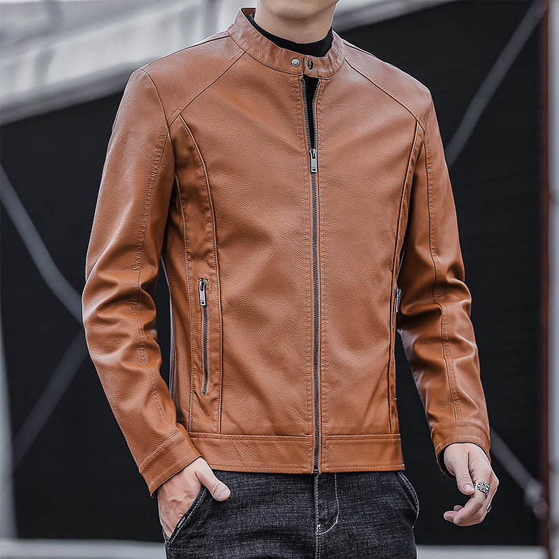 Herren Moderne Kunstlederjacke Echo Archiv