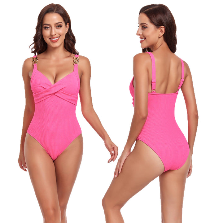 Damen Bikini mit Kreuzband-Design und goldenen Akzenten Echo Archiv