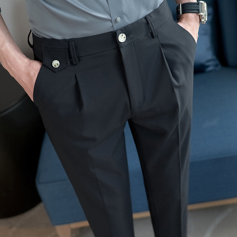Herren elegante Anzughose mit modernem Schnitt und praktischen Taschen Echoarchiv