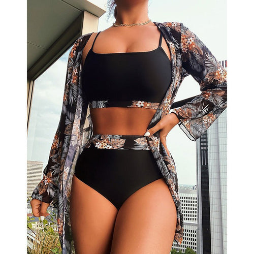Damen Bikiniset mit elegantem floralem Cover-Up Echo Archiv