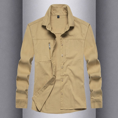 Herren Langarmshirt mit praktischen Taschen und modernem Schnitt Echoarchiv