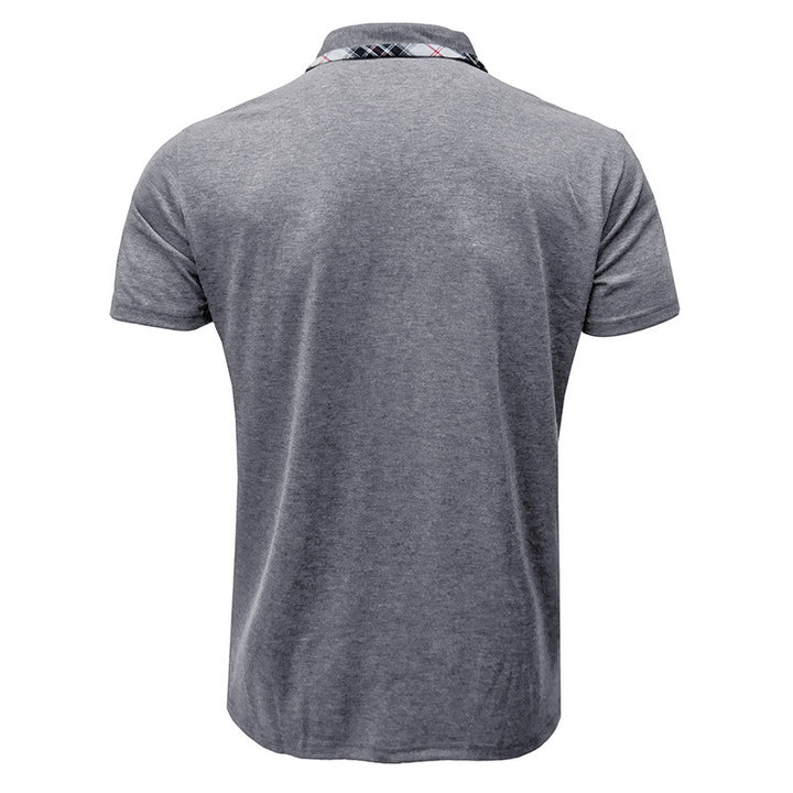Herren Polo-Shirt mit stilvollem Karodetail und Brusttasche Echoarchiv