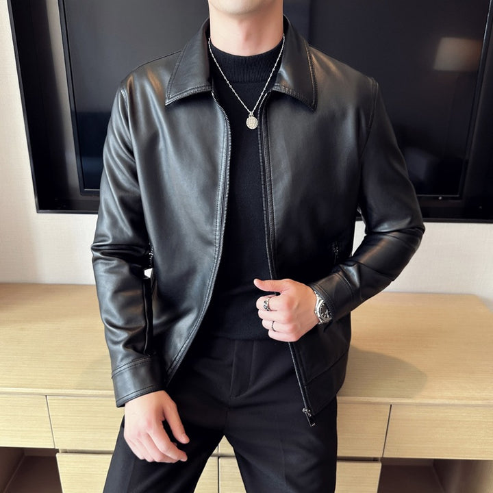 Herren Klassische Lederjacke Echo Archiv