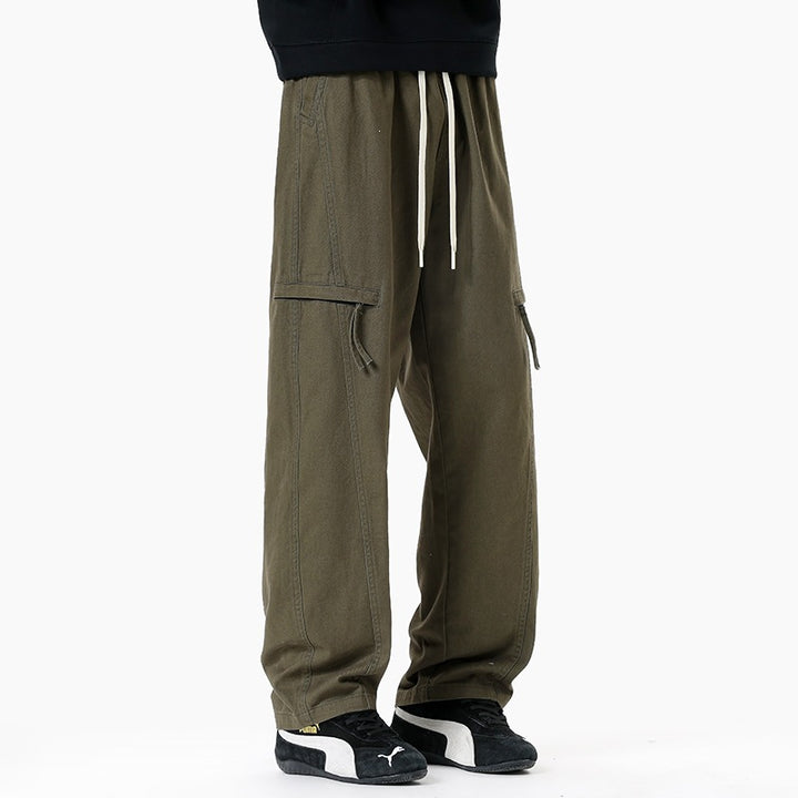 Herren Weite Cargo-Jogginghose im Baggy‑Schnitt mit Kordelbund & Mehrfachtaschen Echoarchiv