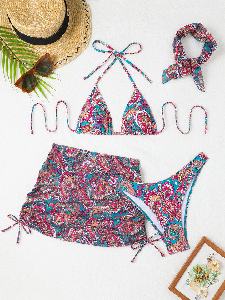 Damen Bikini-Set mit verstellbaren Trägern und modischer Wickelrock Echo Archiv