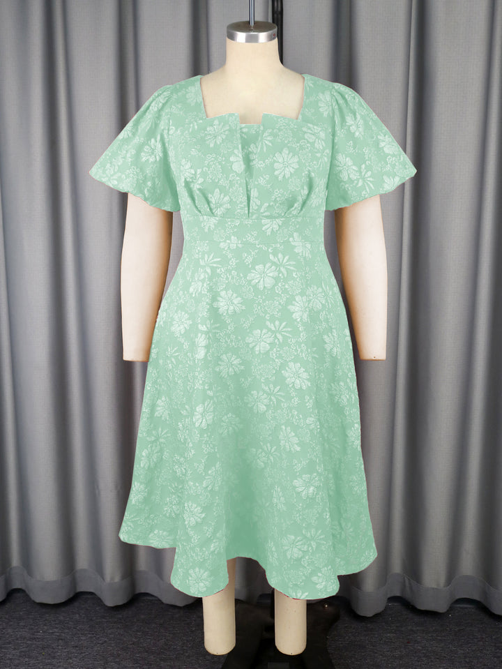 Damen Midikleid mit schwingendem Rock und floralen Mustern Echo Archiv