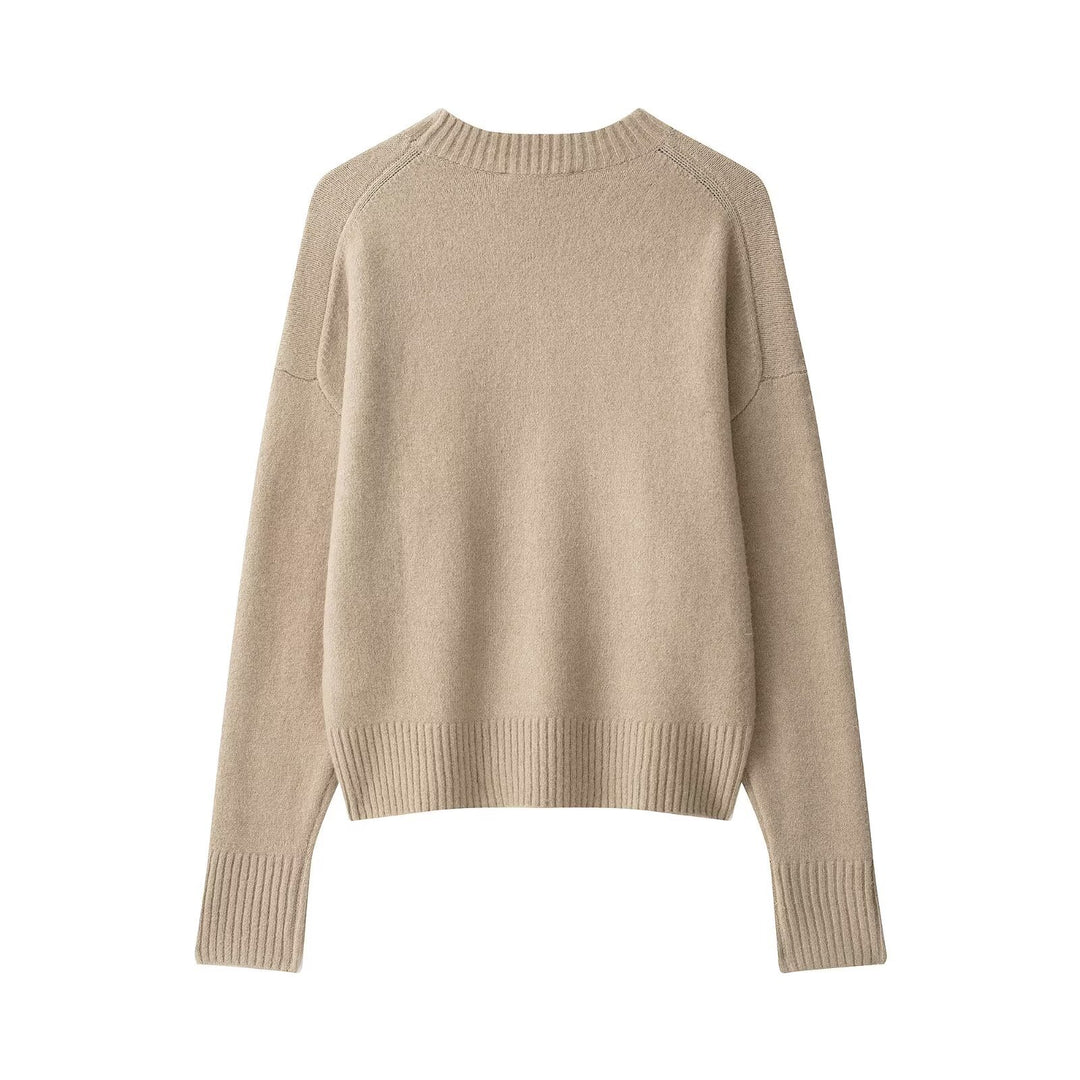 Damen Feiner Oversize-Pullover mit Rundhals und verlängerten Rippbündchen Echo Archiv
