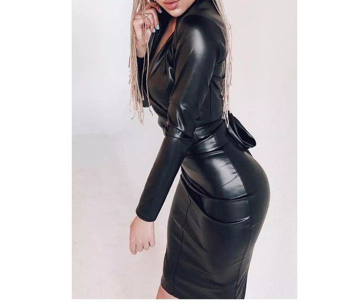 Damen Wickelkleid mit eleganter Schnittführung und Taillengürtel Echo Archiv
