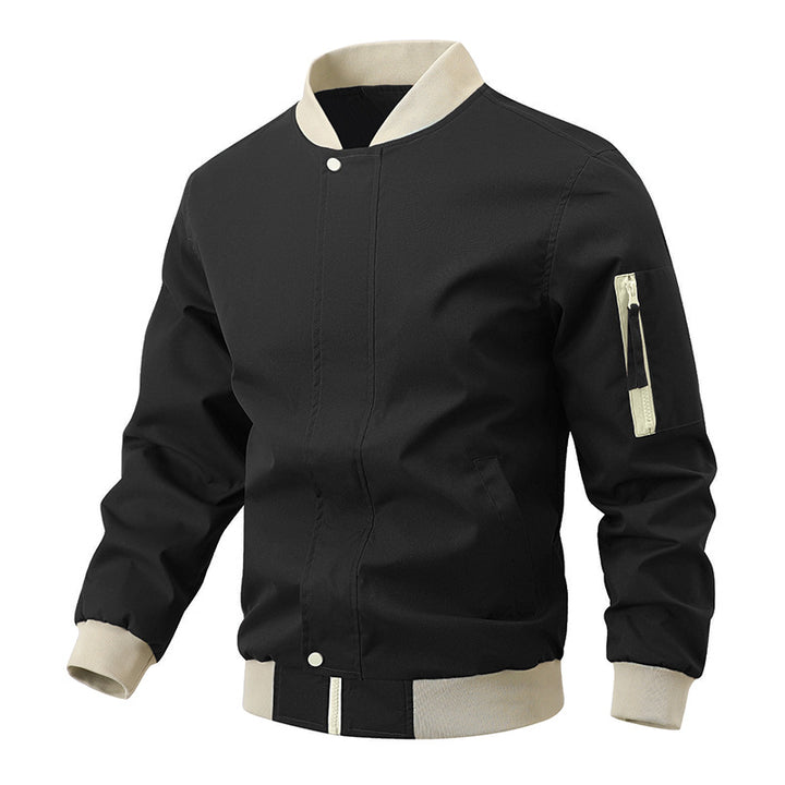 Herren sportliche Bomberjacke mit elastischen Bündchen und praktischen Reißverschlusstaschen Echoarchiv