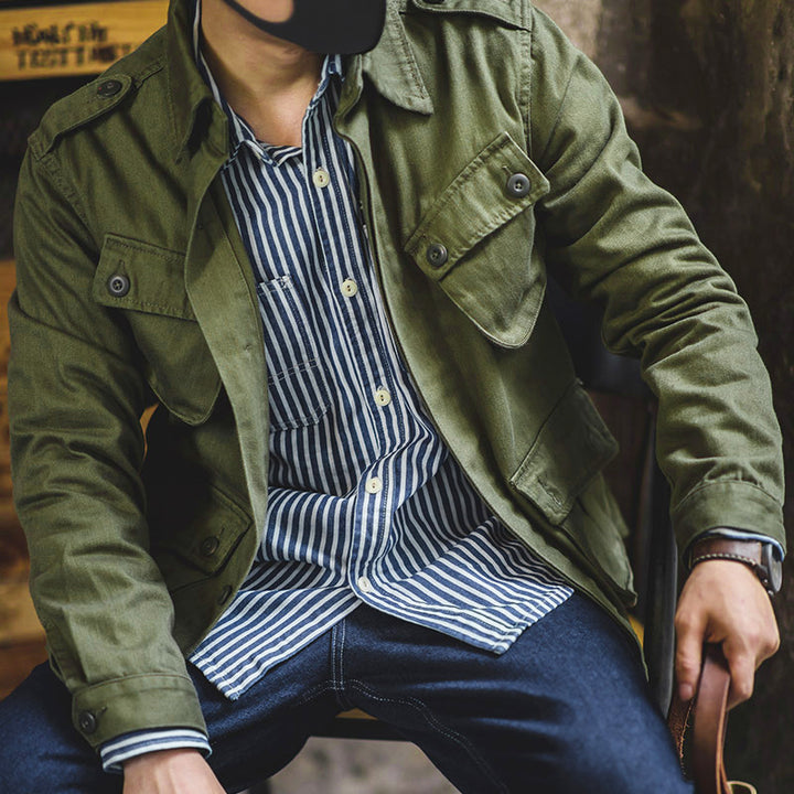 Herren robuste Utility-Jacke mit großzügigen Taschen und verstärkten Nähten Echoarchiv