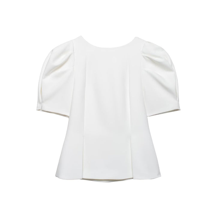 Damen Elegante A-Linien-Bluse mit formgebenden Teilungsnähten und Puffärmeln Echo Archiv