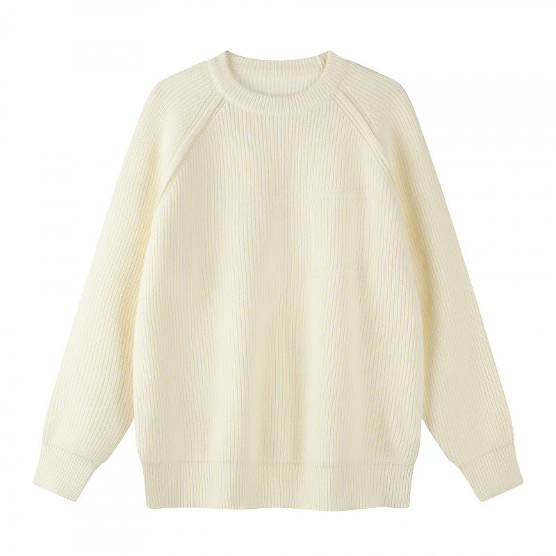 Unisex Oversize Feinstrickpullover mit Rundhals, Raglanärmeln und Rippbündchen Echo Archiv