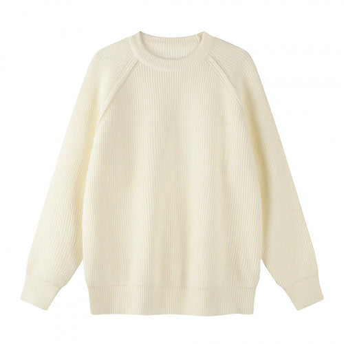 Unisex Oversize Feinstrickpullover mit Rundhals, Raglanärmeln und Rippbündchen Echo Archiv